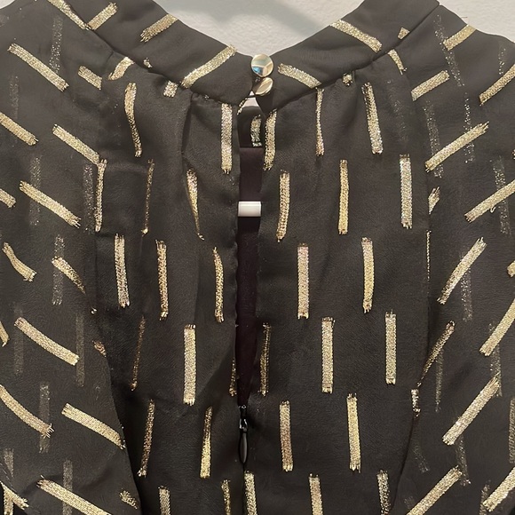 Womens Black and Gold Worthington Dress - Picture 3 of 9